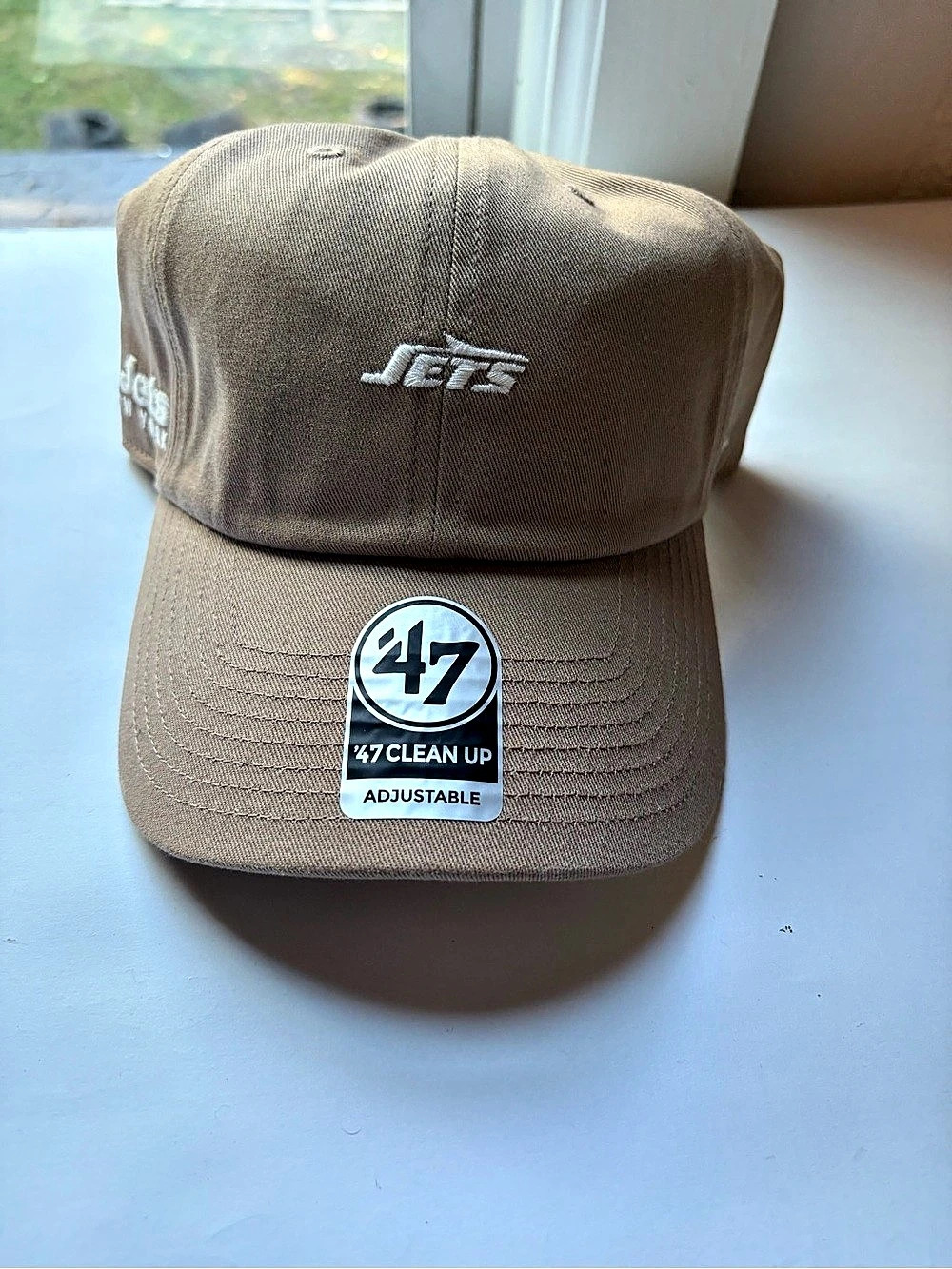 47 New York Jets Clean Up Adjustable Cap Tan